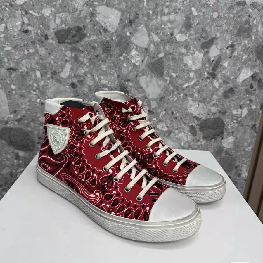 Saint Laurent Bedford Bandana Hi Top Sneaker