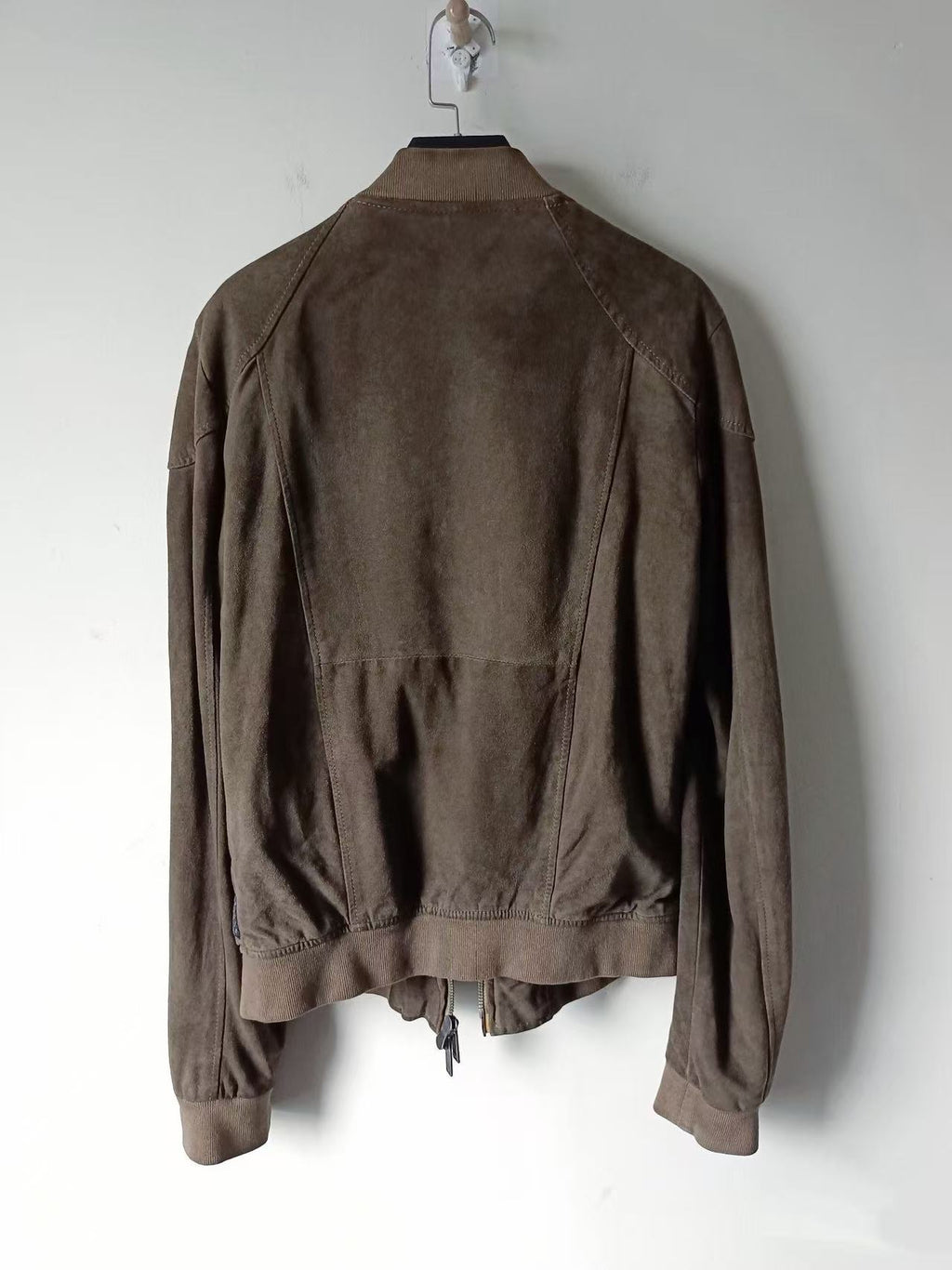 Armani 2000s Leather Suede Bomber Jacket