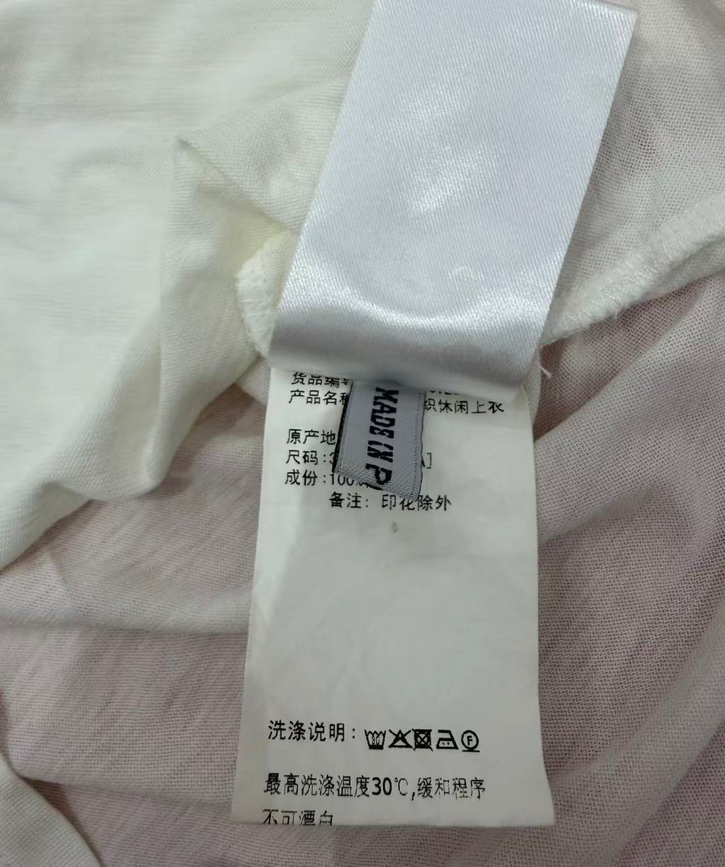 Ann Demeulemeester 00s White Graphic Tank Top