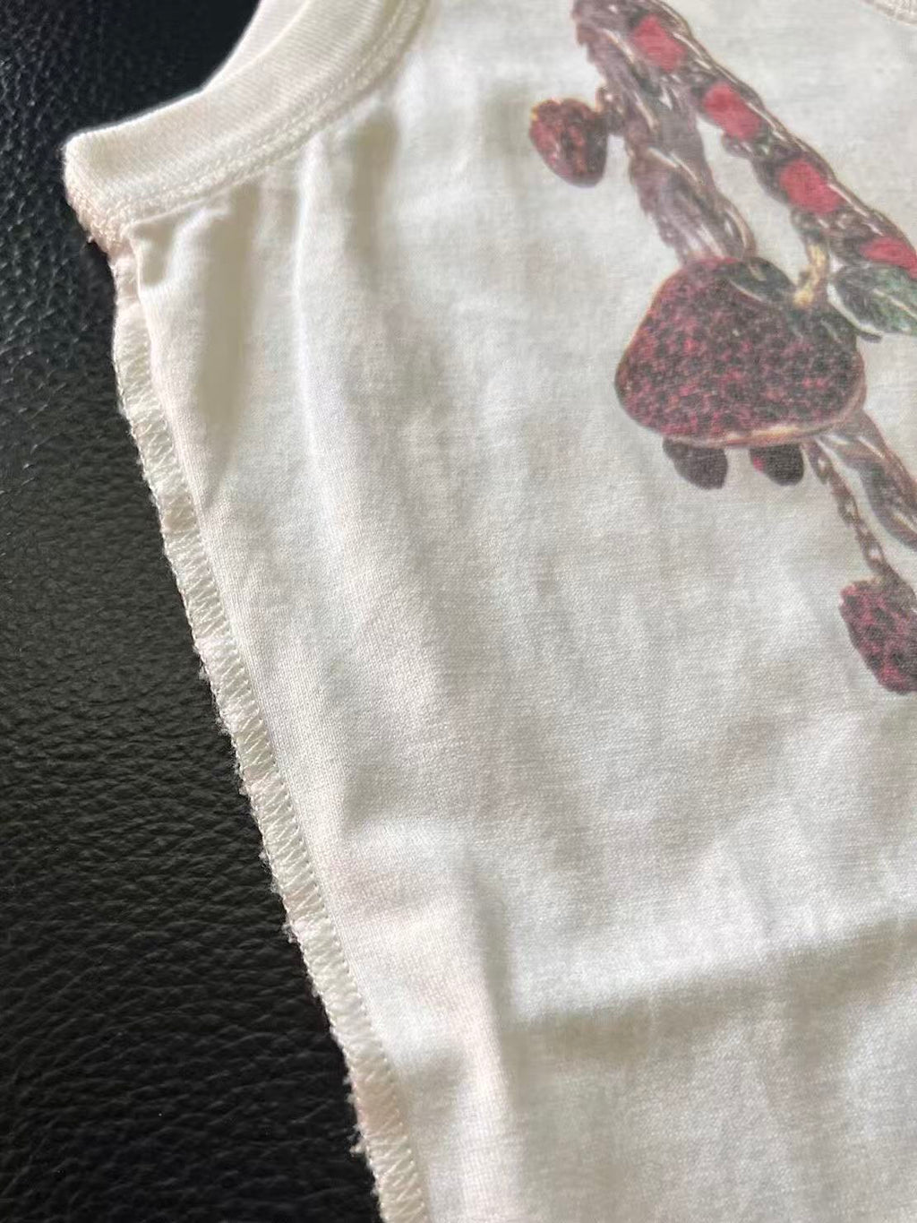 Dolce&Gabbana 02SS Trompe-l'œil Cherry Chain Print Tank Top