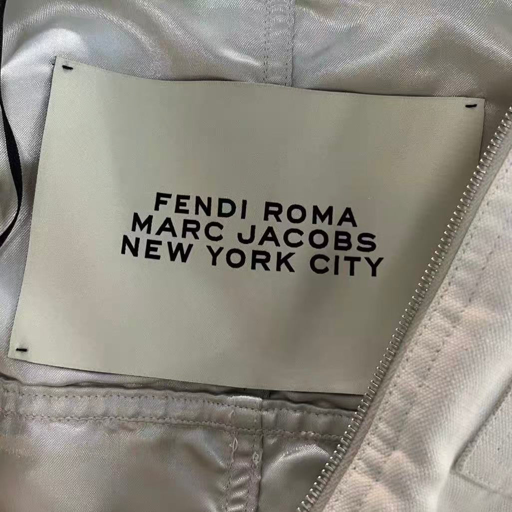 Fendi Marc Jacobs  White Canvas Jacke