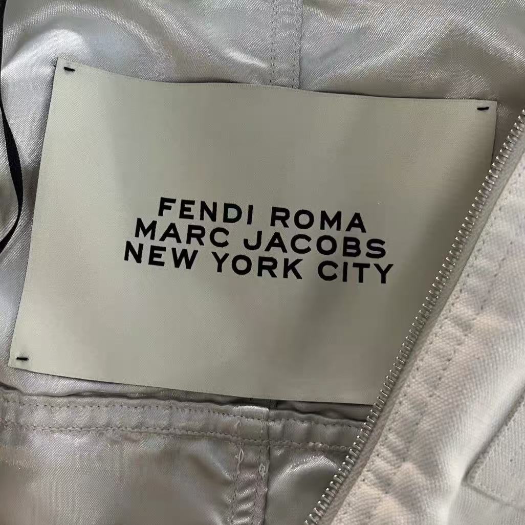 Fendi Marc Jacobs  White Canvas Jacke