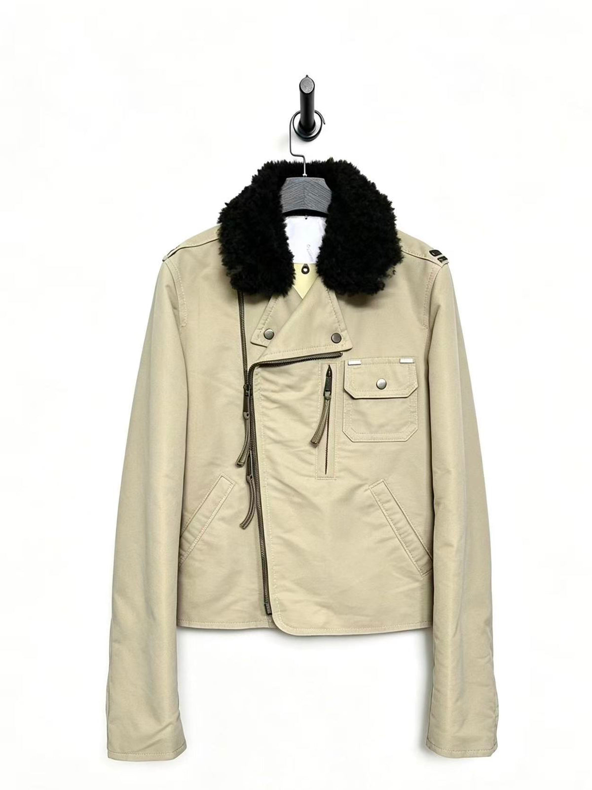 Dsquared2 05AW Fur Collar Biker Jacket