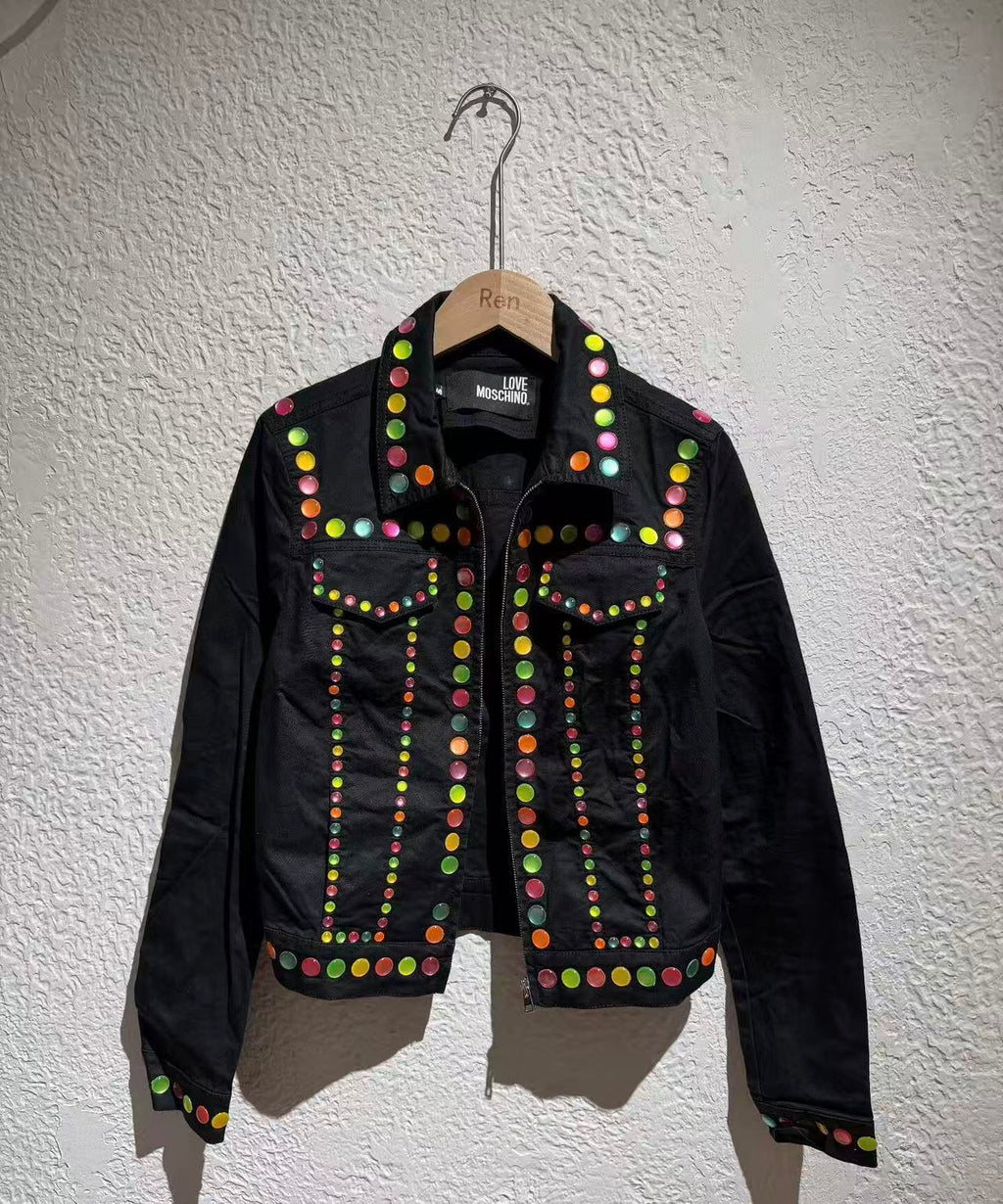 Love Moschino Multicolor Studded Jacket