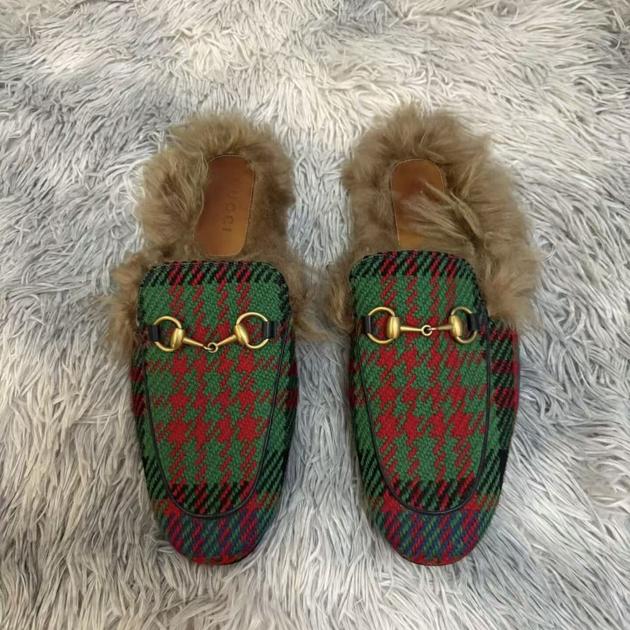 Gucci Princetown Tartan Slipper