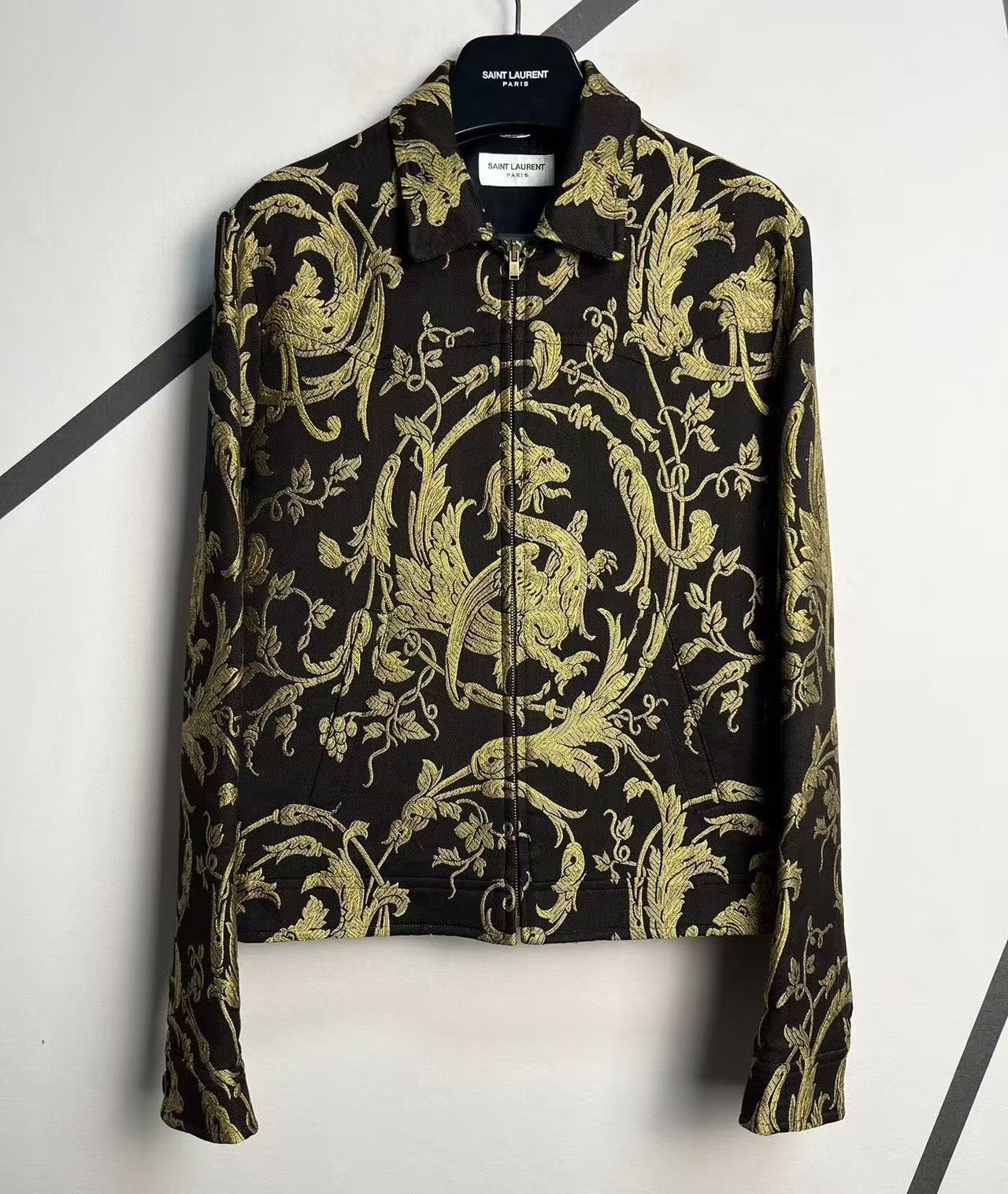 Saint Laurent 15SS Golden Dragon Embroidered Blouson Jacket