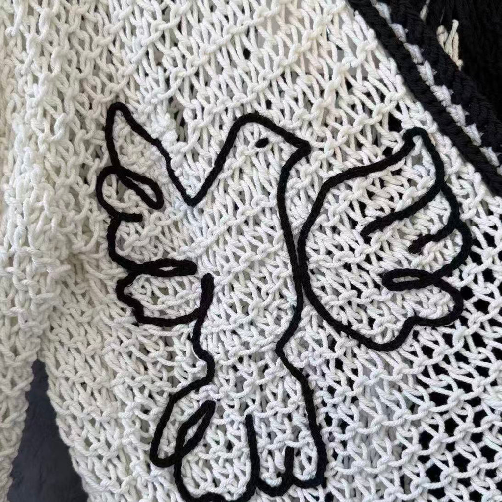 Chanel 22C Dove Of Peace Knit Cardign