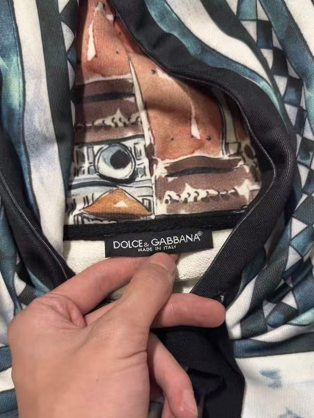 Dolce&Gabbana Watercolor Cityscape Print Hoodie