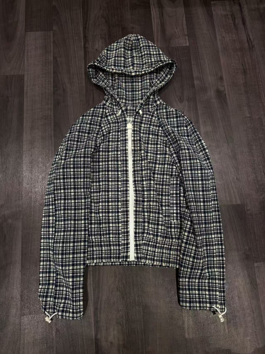 Chanel 2007 Flannel Hooded Work Jacket