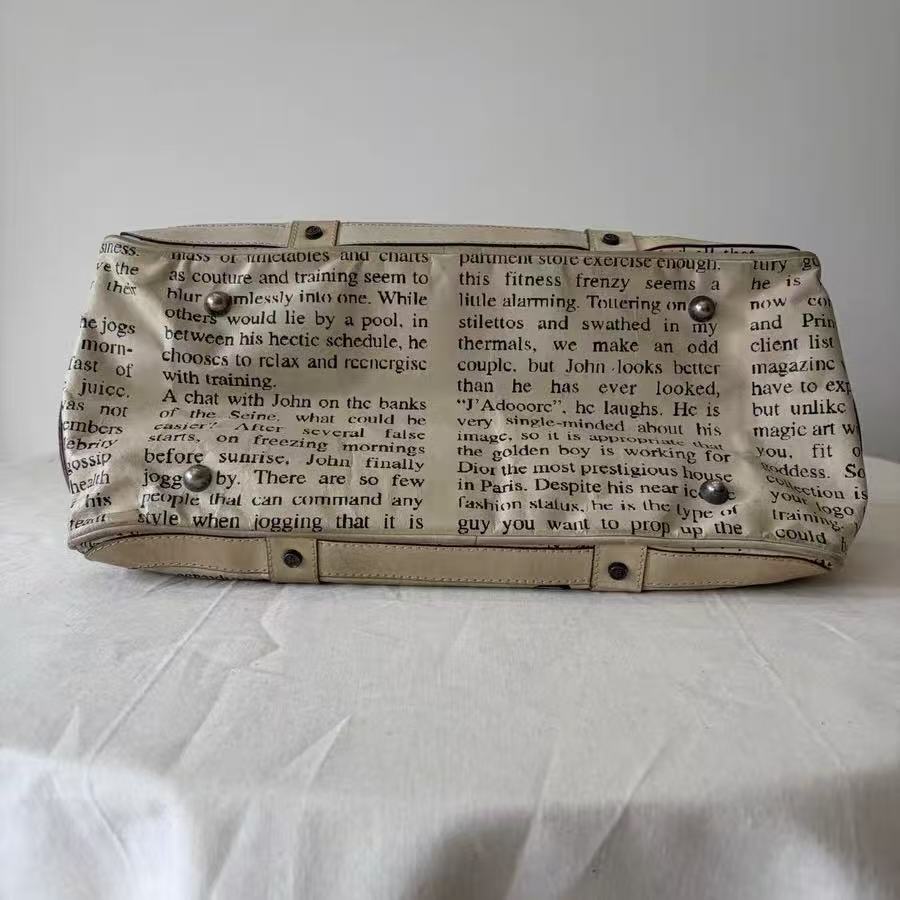 John Galliano 08SS Newspaper Bowler Bag