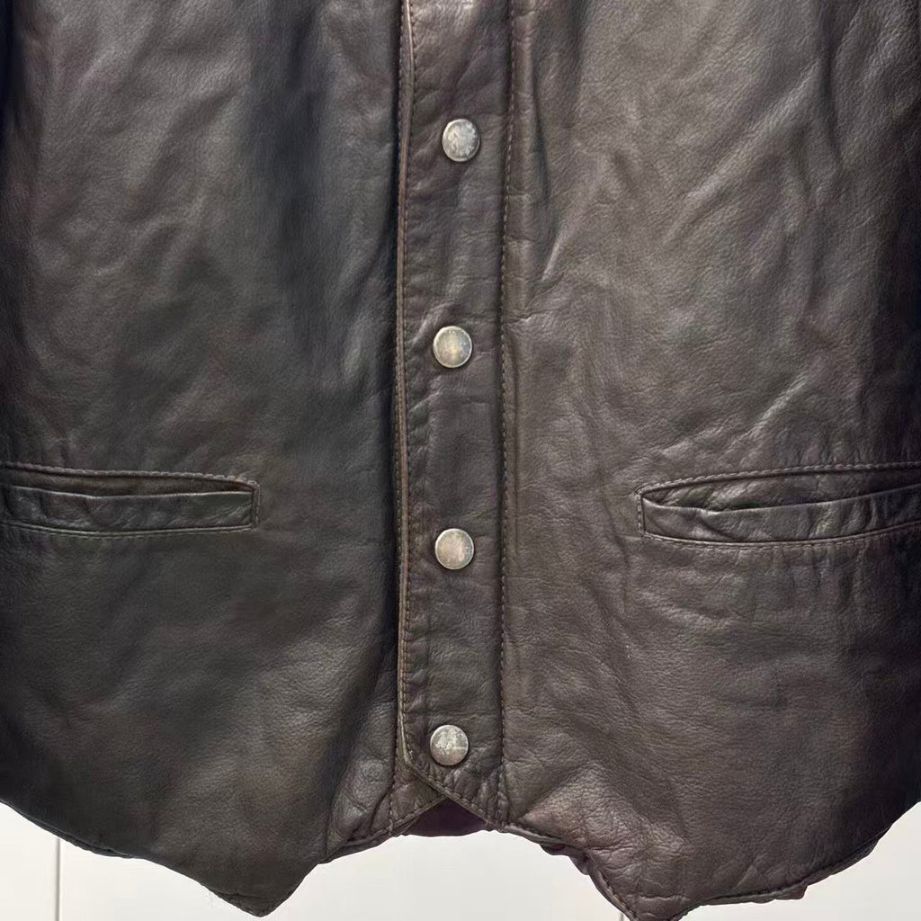 Maison Martin Margiela 06AW Deconstructed Leather Panel Down Jacket