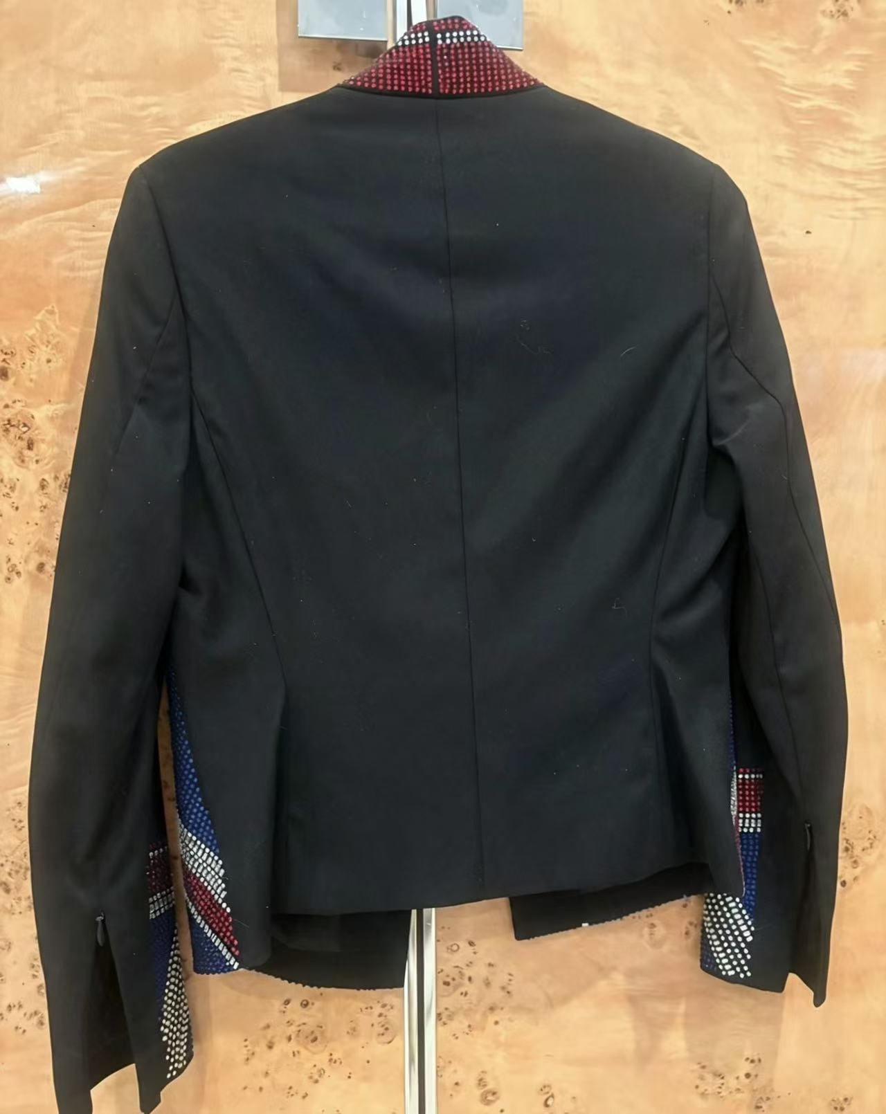 Balmain 18AW Rhinestone Union Jack Jacket