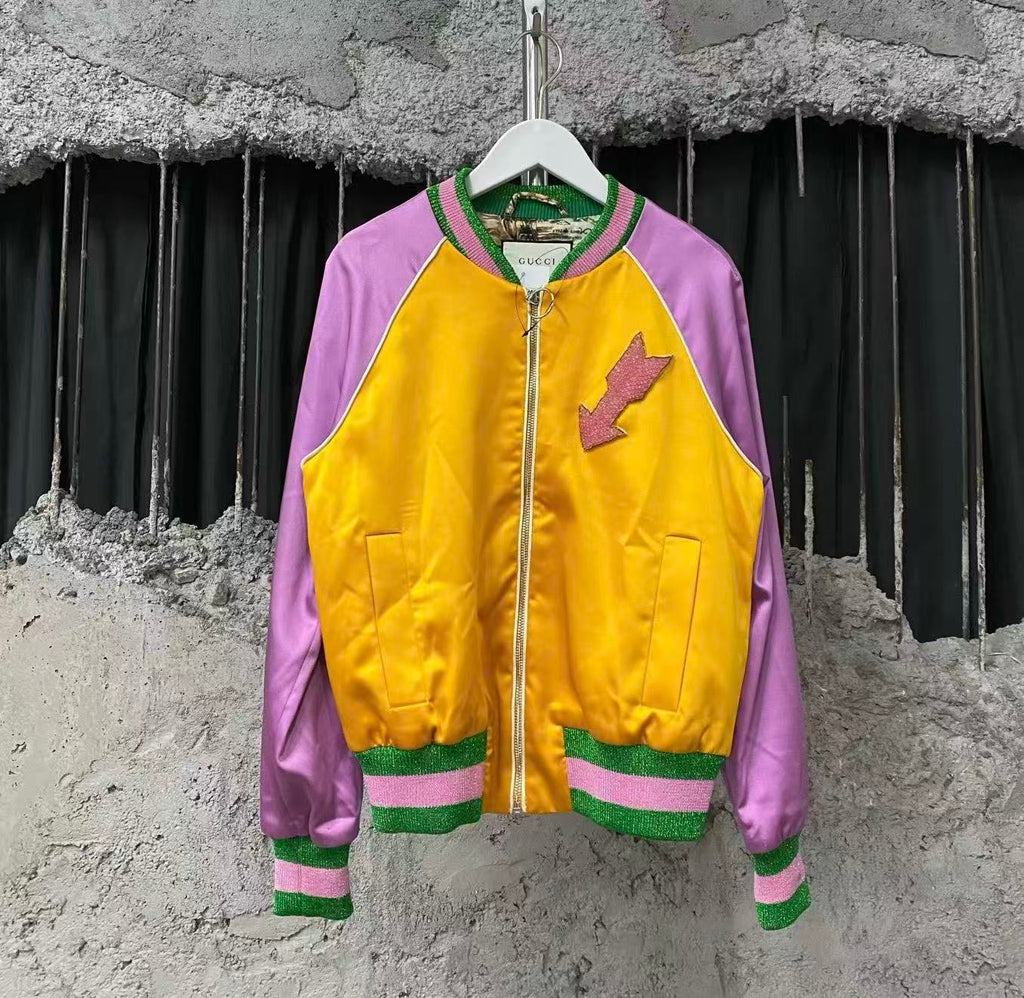 Gucci Embroidered Cat Bomber Jacket