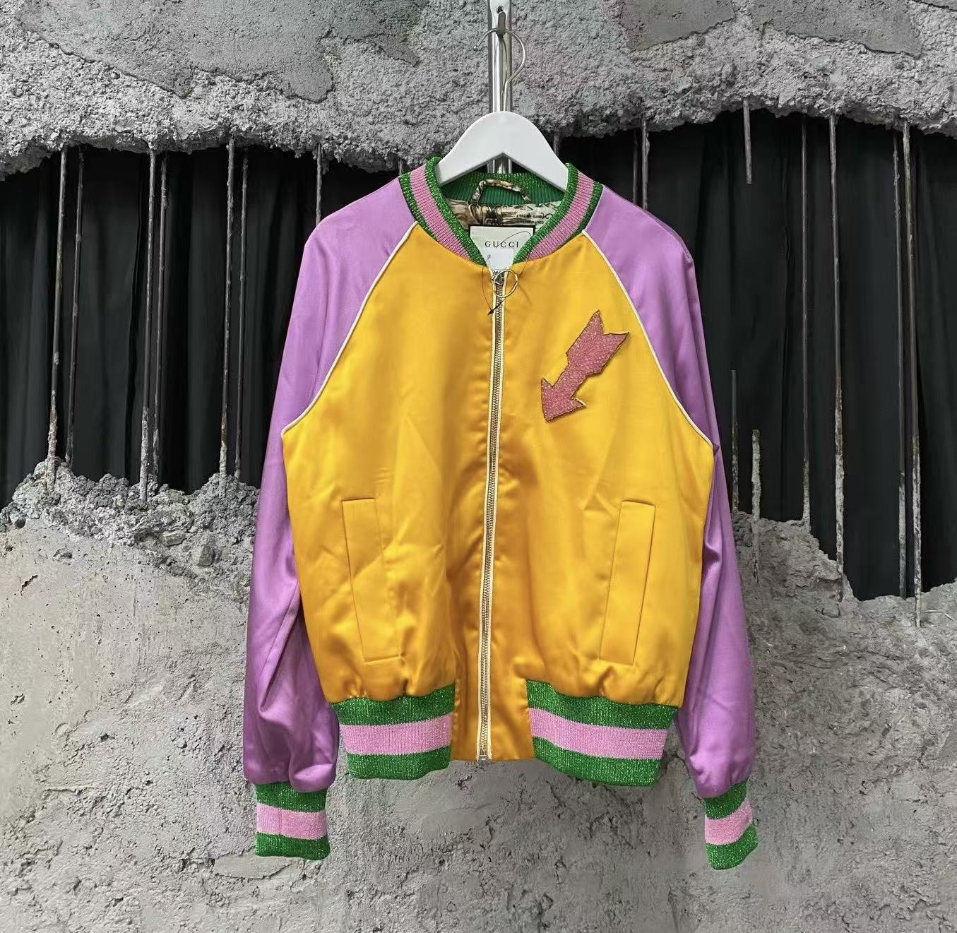 Gucci Embroidered Cat Bomber Jacket