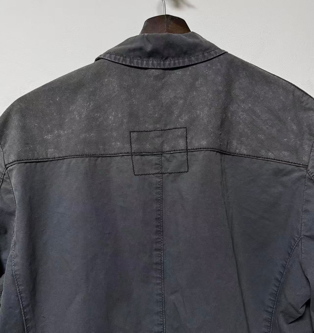Alexander McQueen Washed Grey Cargo Blazer Jacket