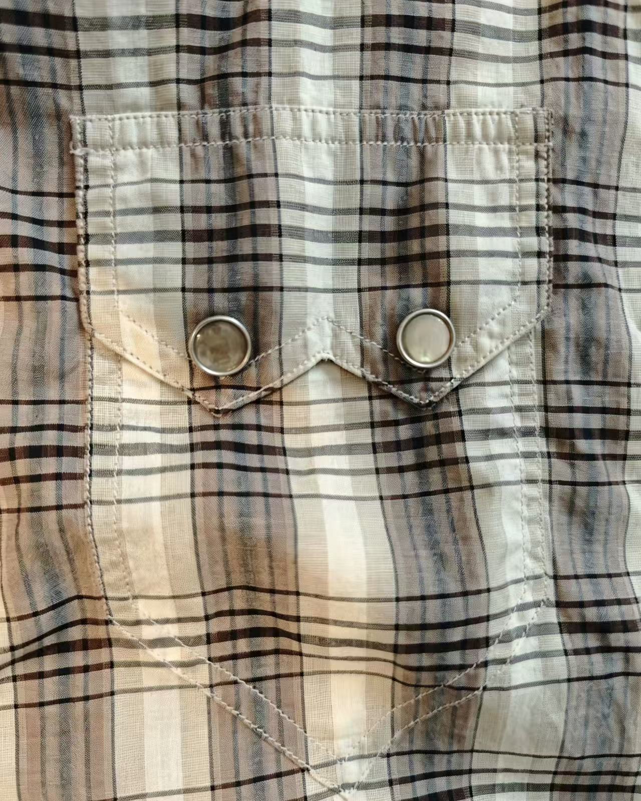 Gucci floral and checkered western shirt