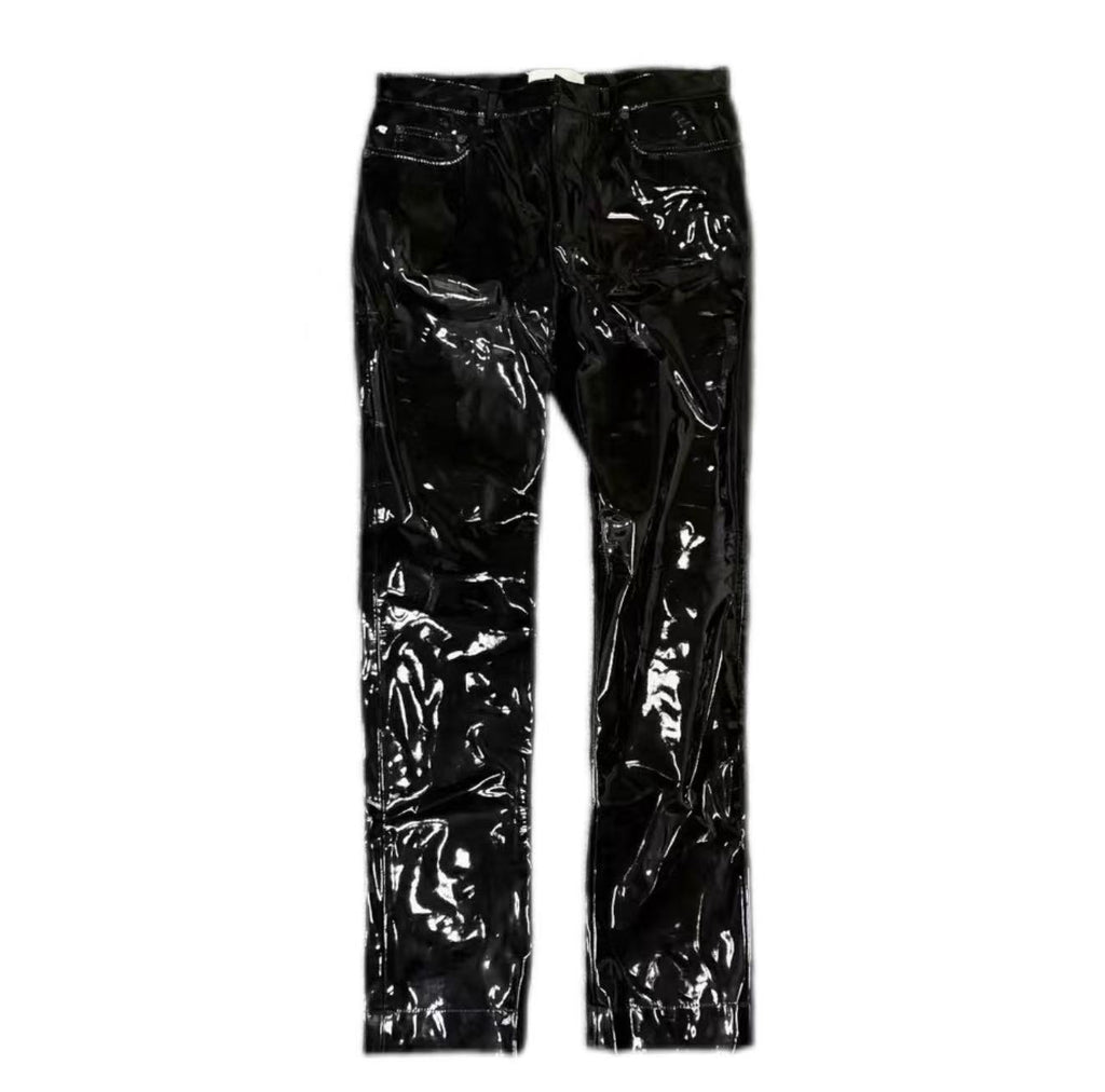 Maison Margiela Coated Shiny Black Slim Jeans
