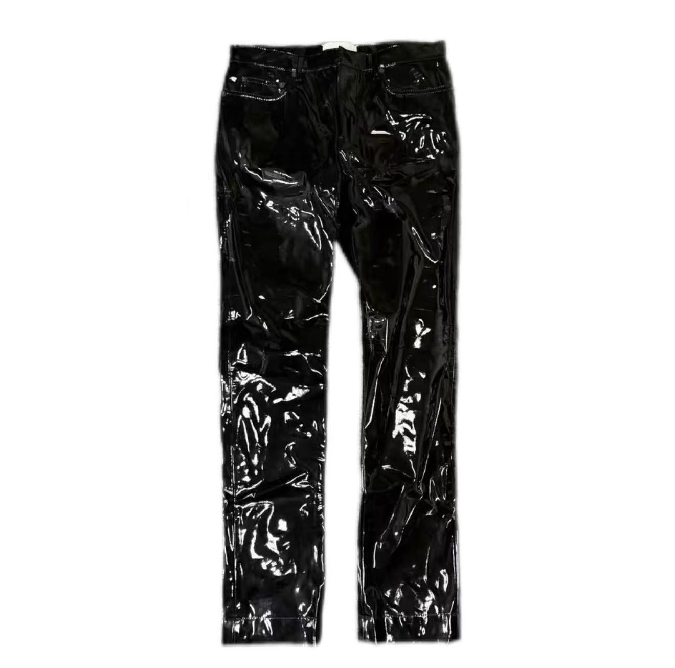 Maison Margiela Coated Shiny Black Slim Jeans