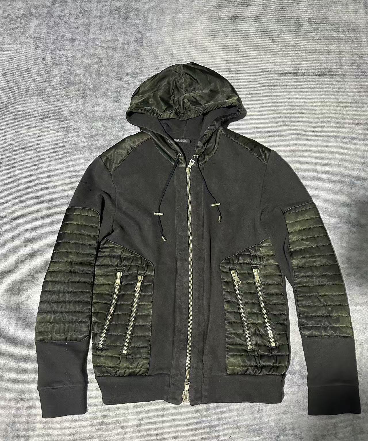 Balmain 12FW Biker Zip Up Hoodie