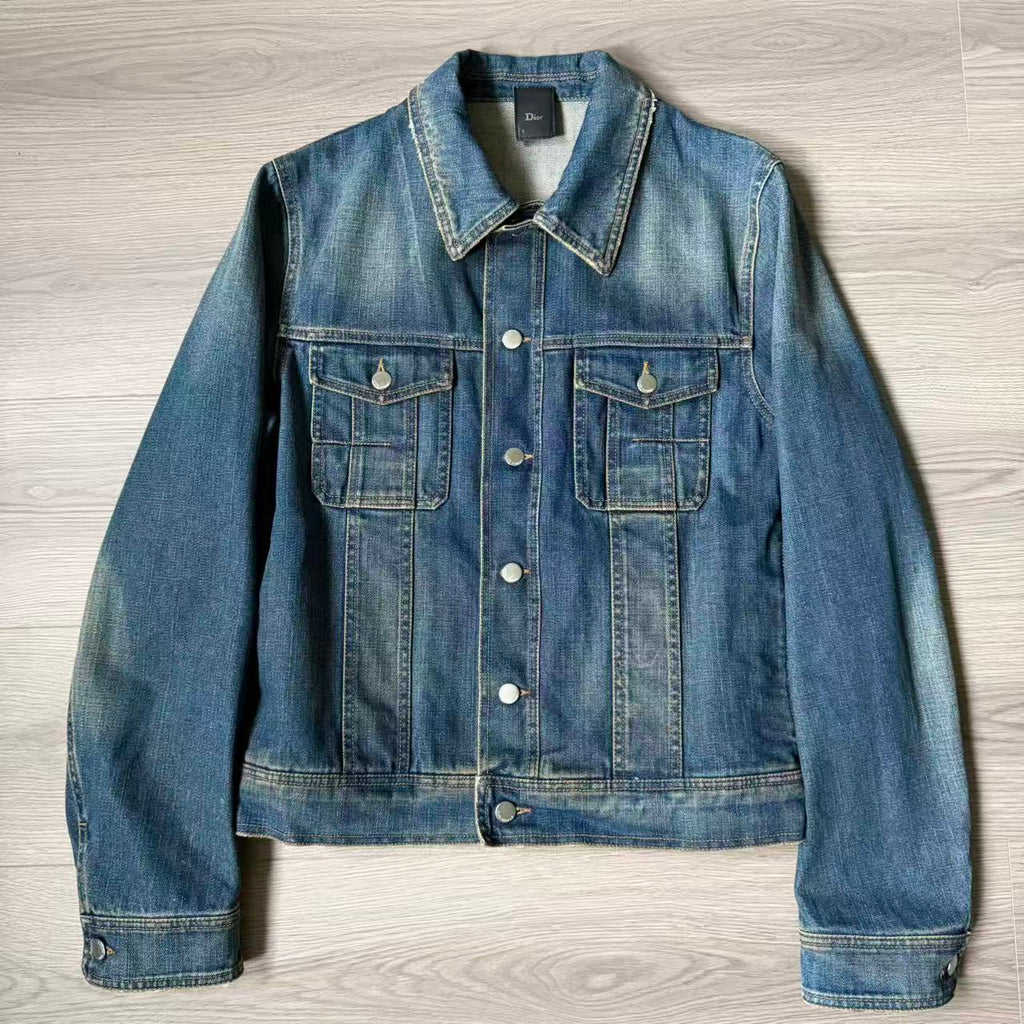 Dior Homme 05SS Orange Overdyed Denim Jacket