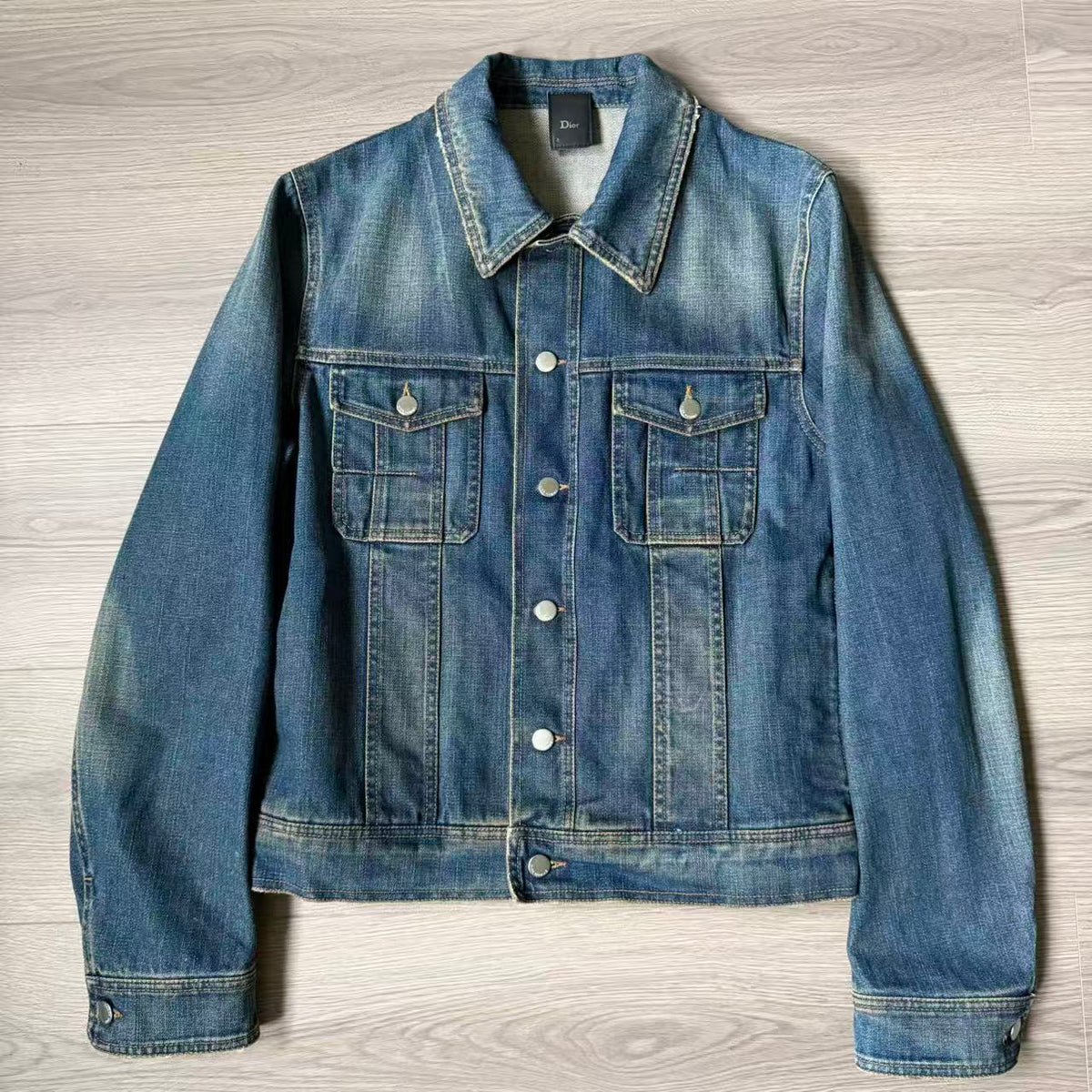 Dior Homme 05SS Orange Overdyed Denim Jacket