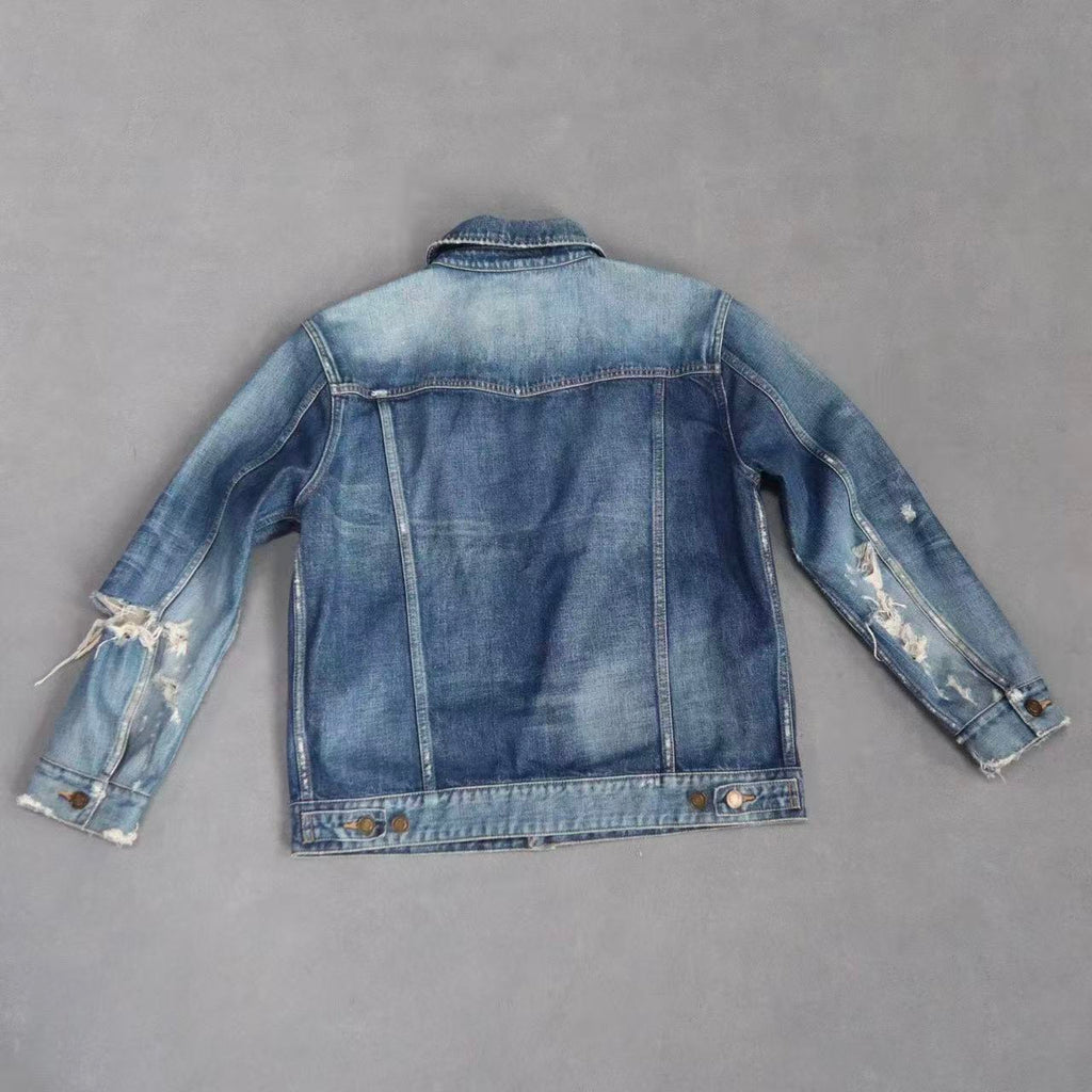 Saint Laurent Destroyed Denim Jacket