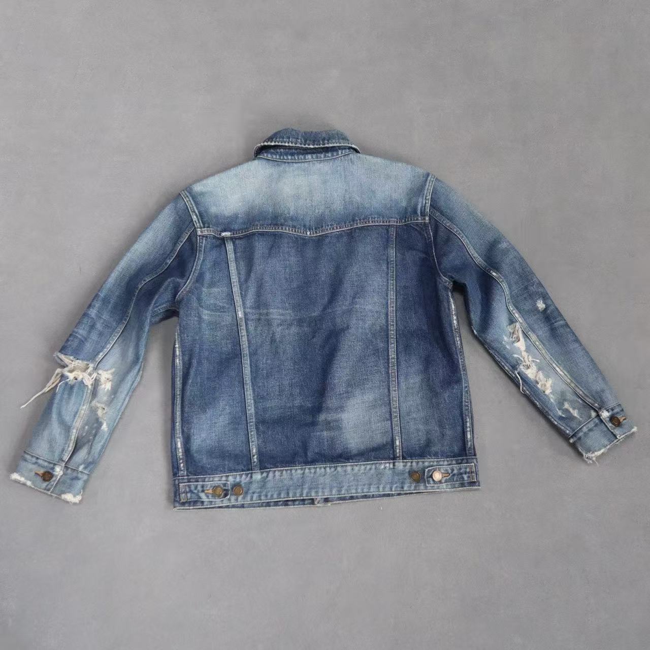 Saint Laurent Destroyed Denim Jacket