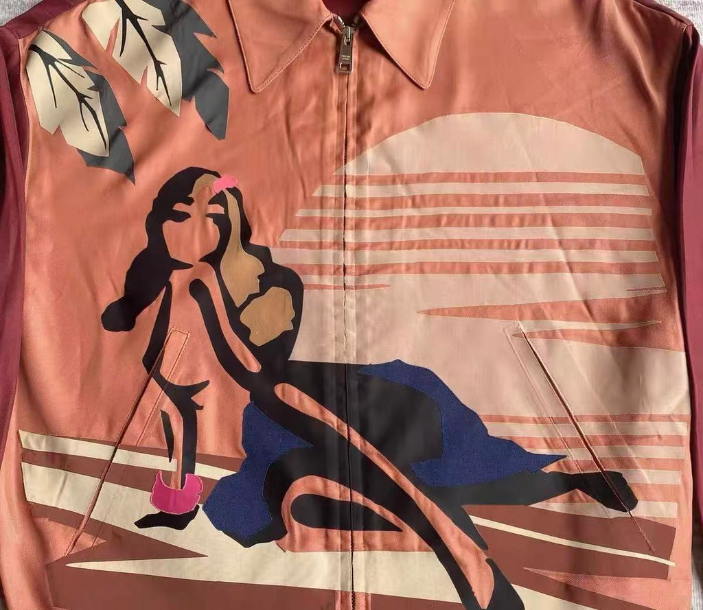 Prada 14SS Holiday Sunset Potrait Dancer Oil Jacket