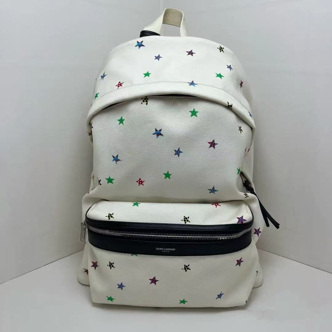 Saint Laurent Multicolor Star Print Backpack
