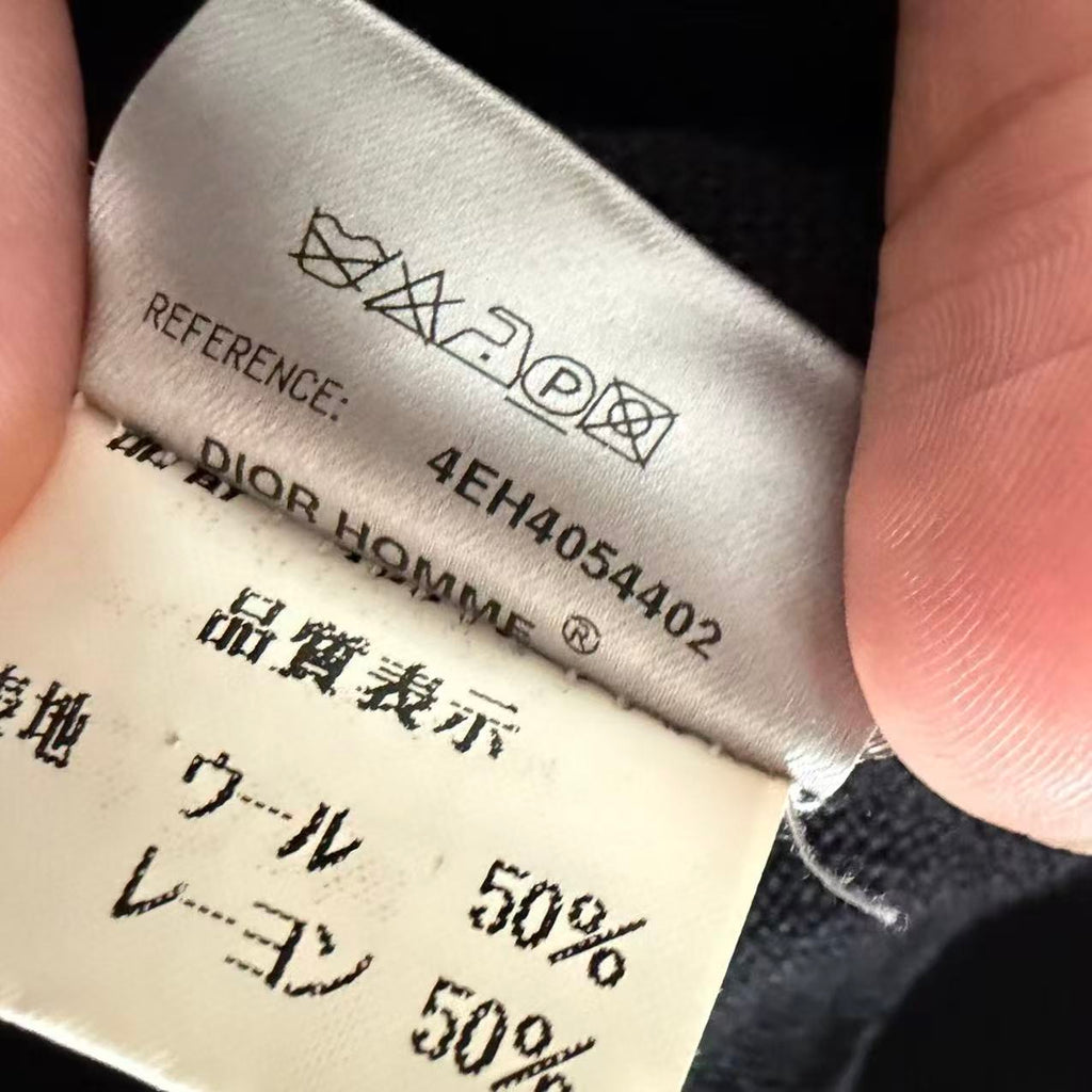 Dior Homme 04SS Strip Hooded Knit Sweater