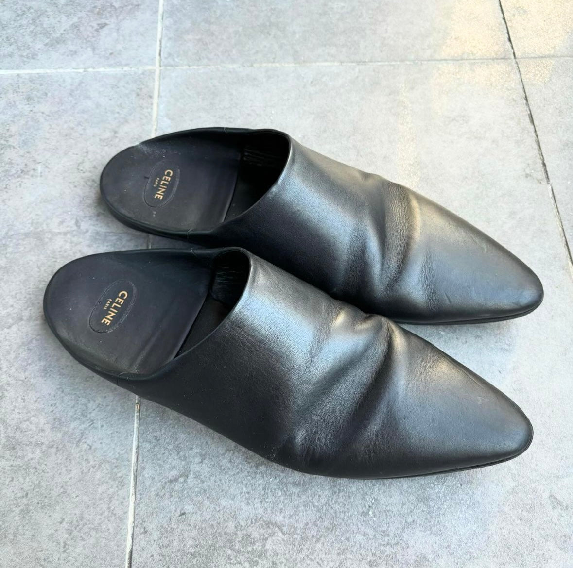 Celine leather slides