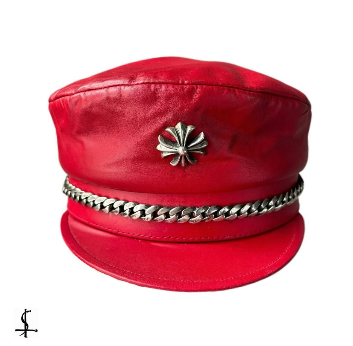 Chrome hearts military leather cap