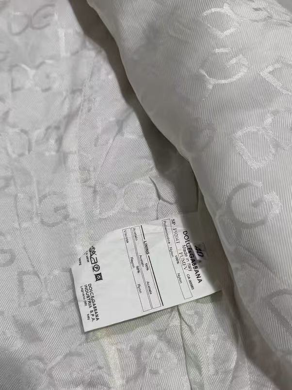 DOLCE & GABBANA WHITE NYLON CARGO JACKET