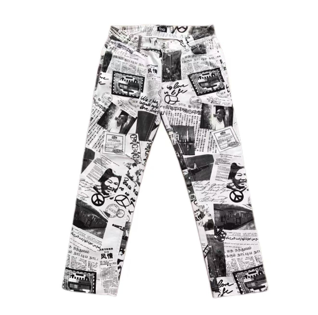 Dolce&Gabbana Poster print jeans