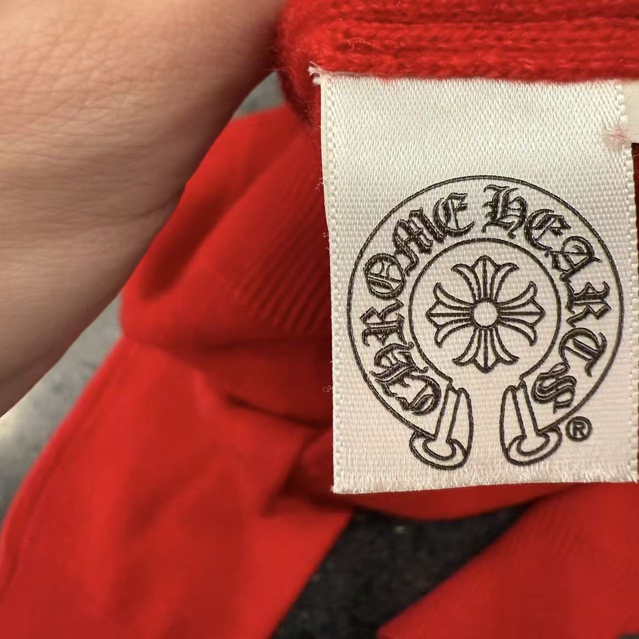Chrome Hearts Comme Des Garcons Red Knit Cardigan