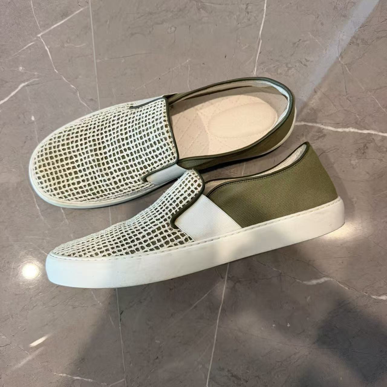 Chanel Fabric Canvas Mesh Slip-On Sneakers