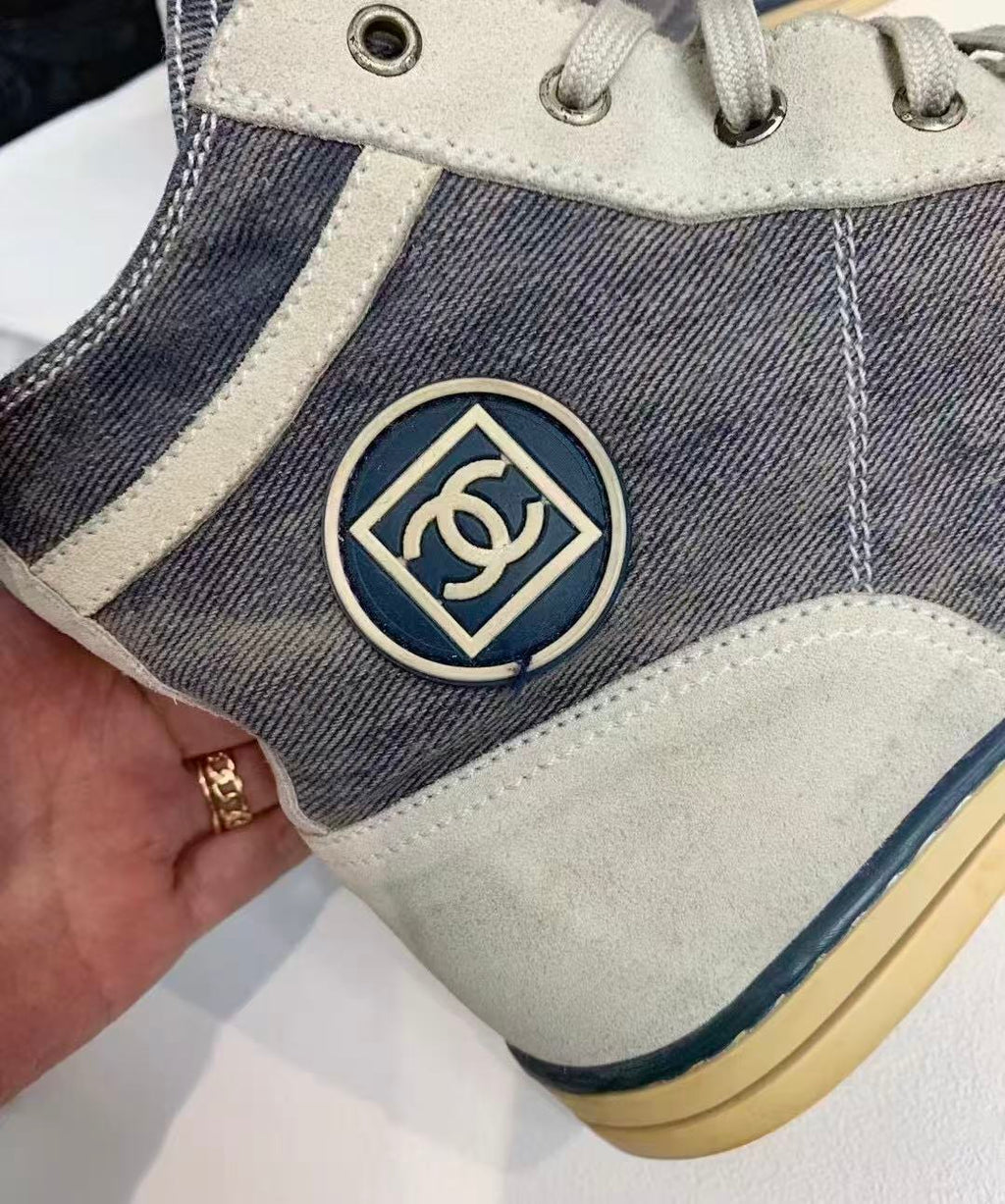 chanel resort high top sneaker