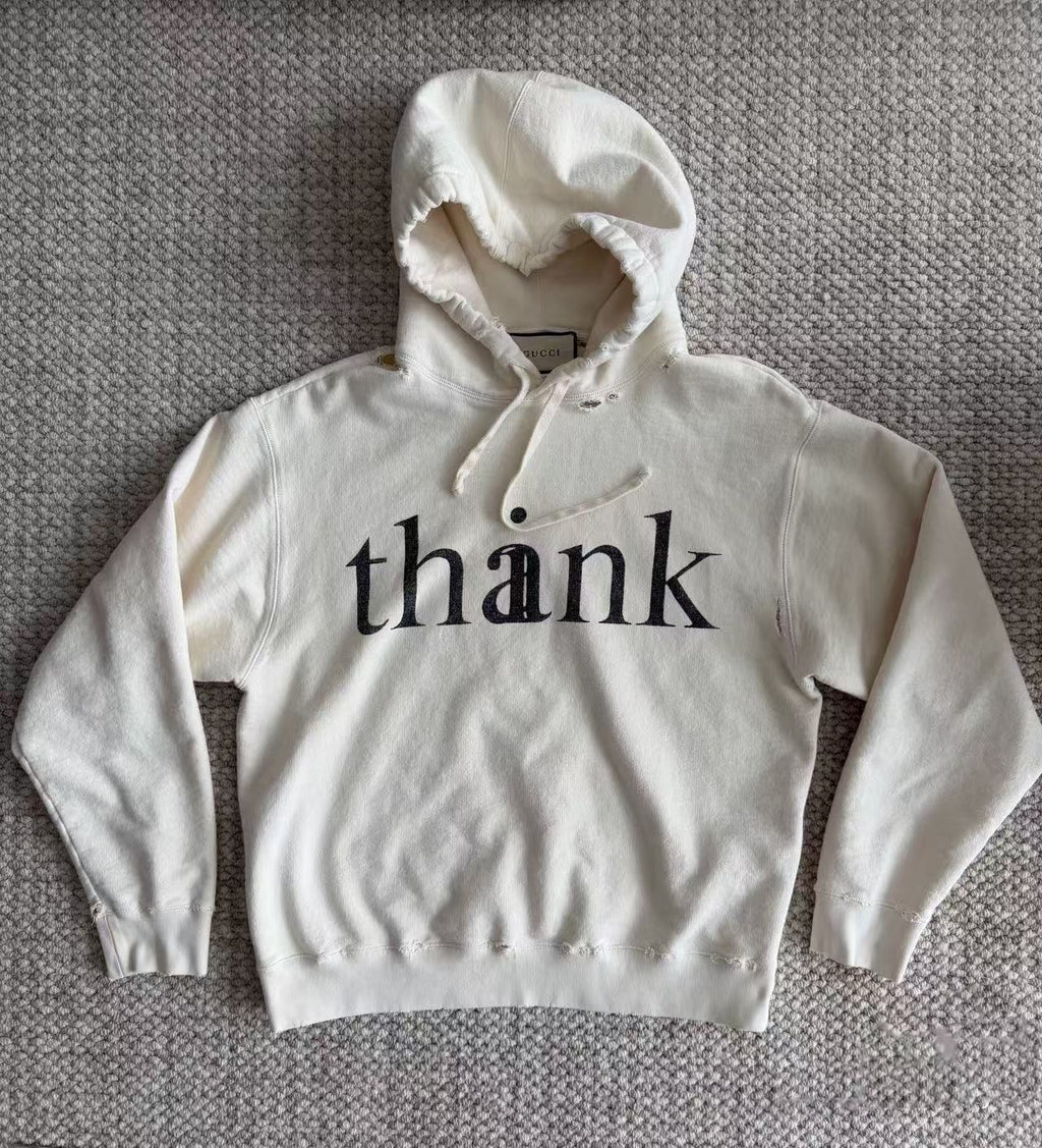 Gucci Think/Thank Print Hoodie