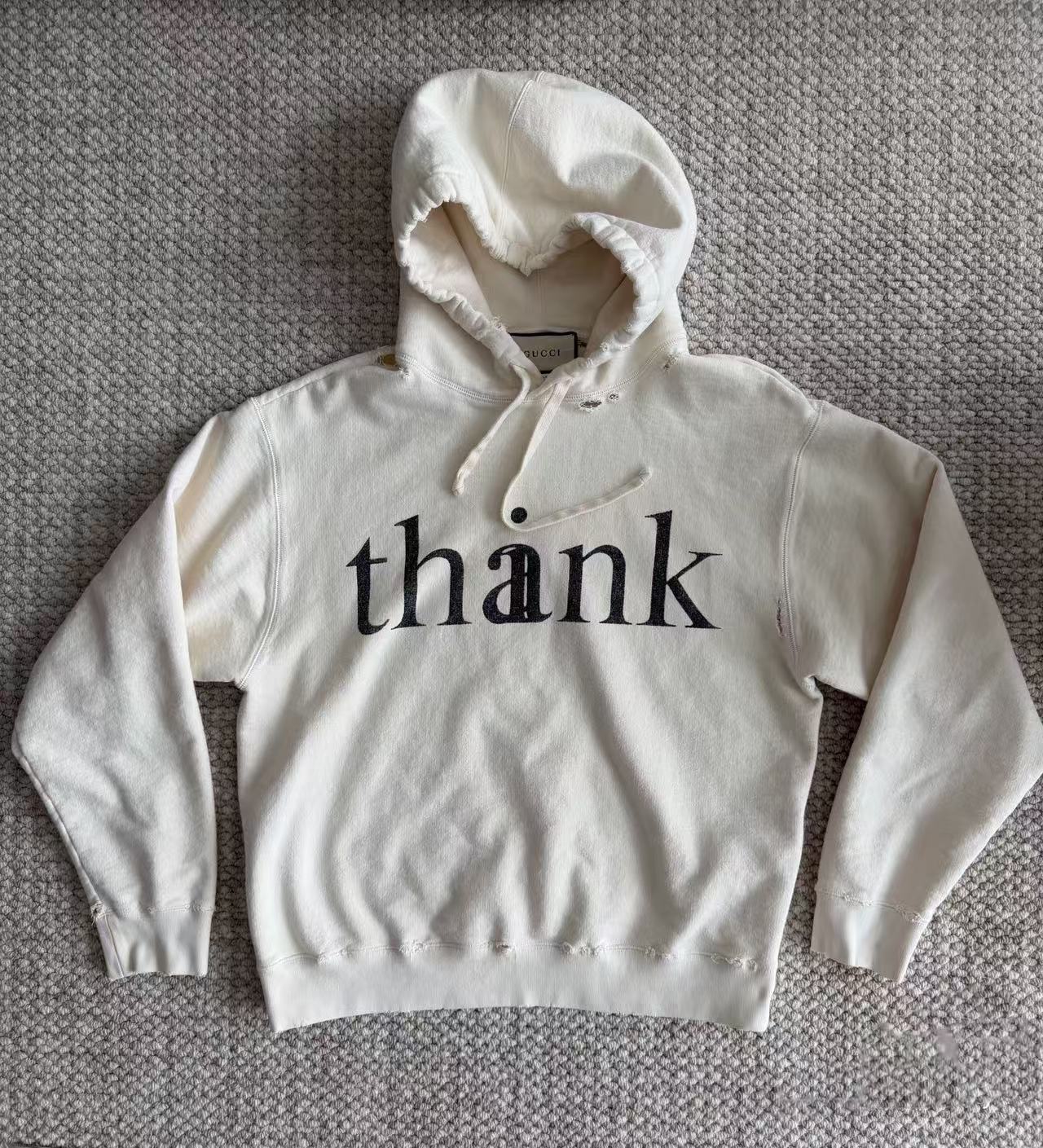 Gucci Think/Thank Print Hoodie