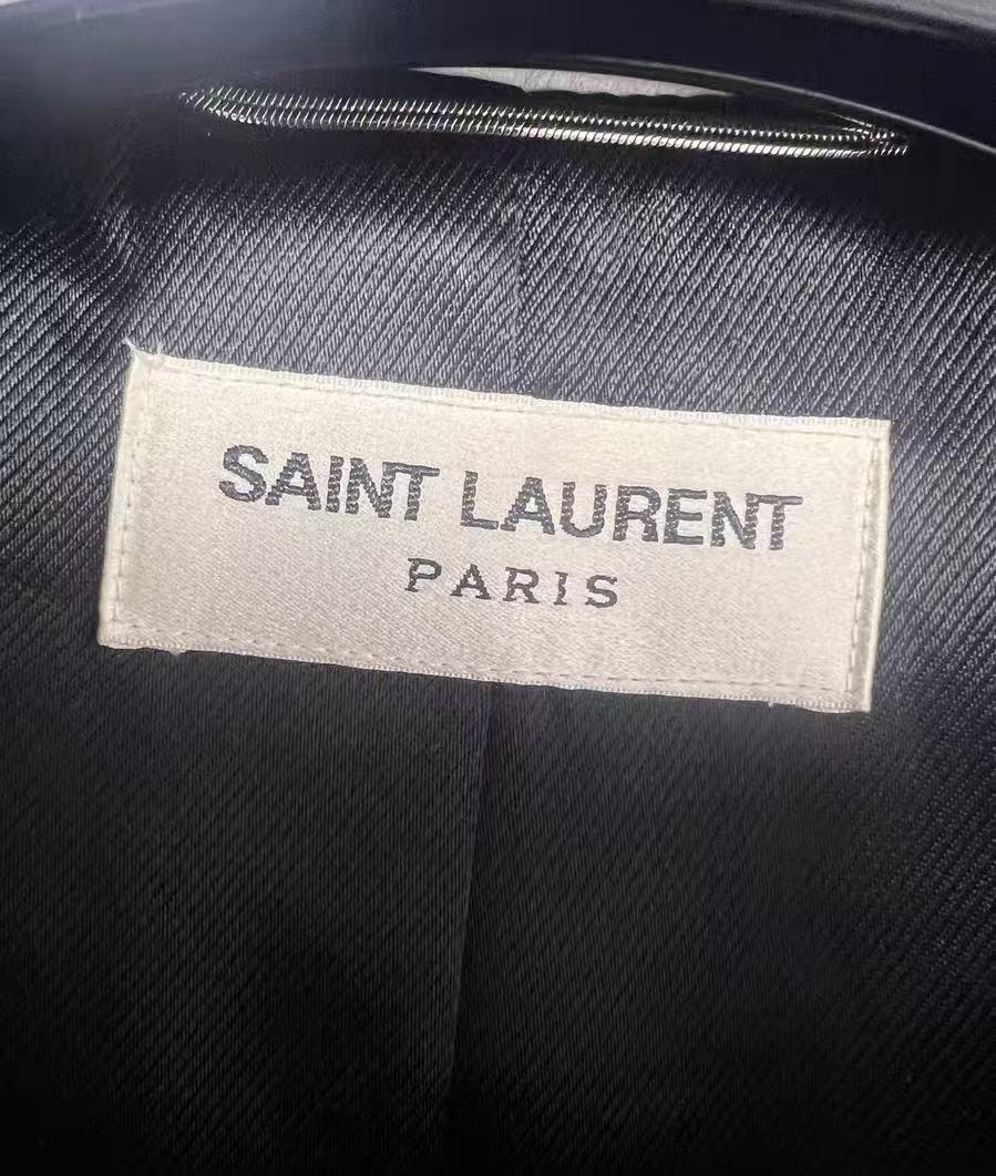 Saint Laurent 14SS Multi-Zip Damier Check Leather Jacket