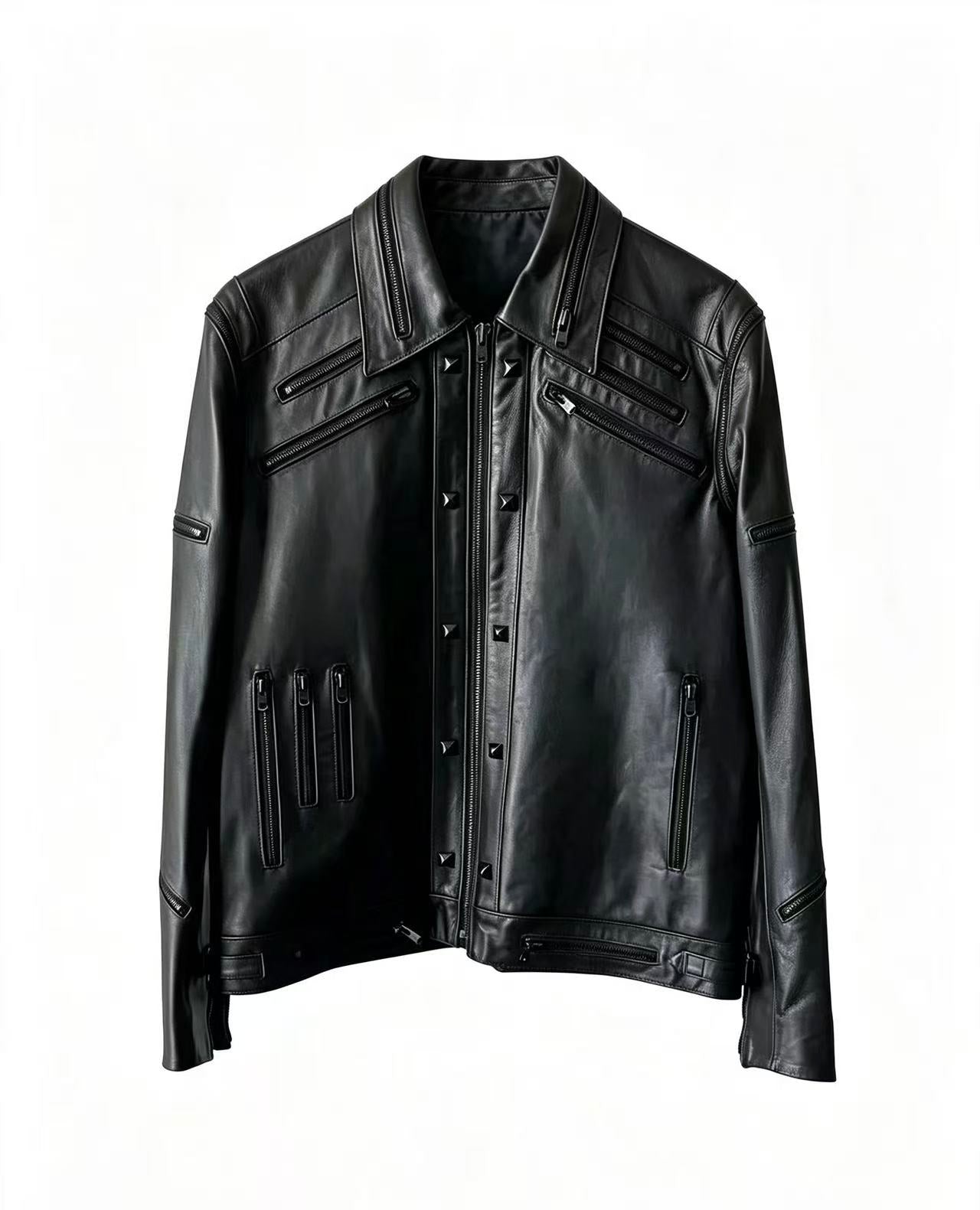 Number Nine 04SS Multi Zipper Leather Jacket