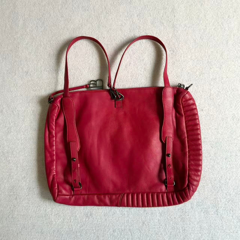 Balmain 10s Moto Leather Shoulder Bag