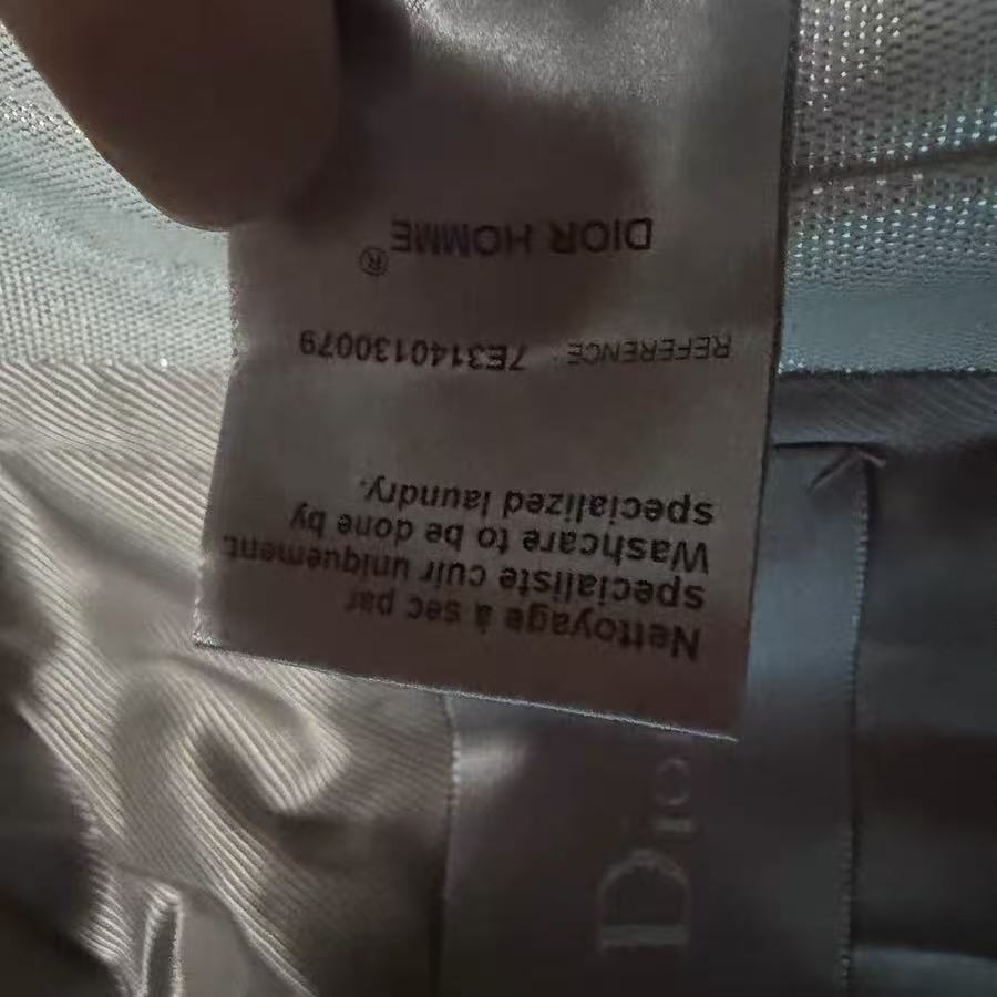 Dior Homme SS07 Silver Metallic Panel Bomber Jacket