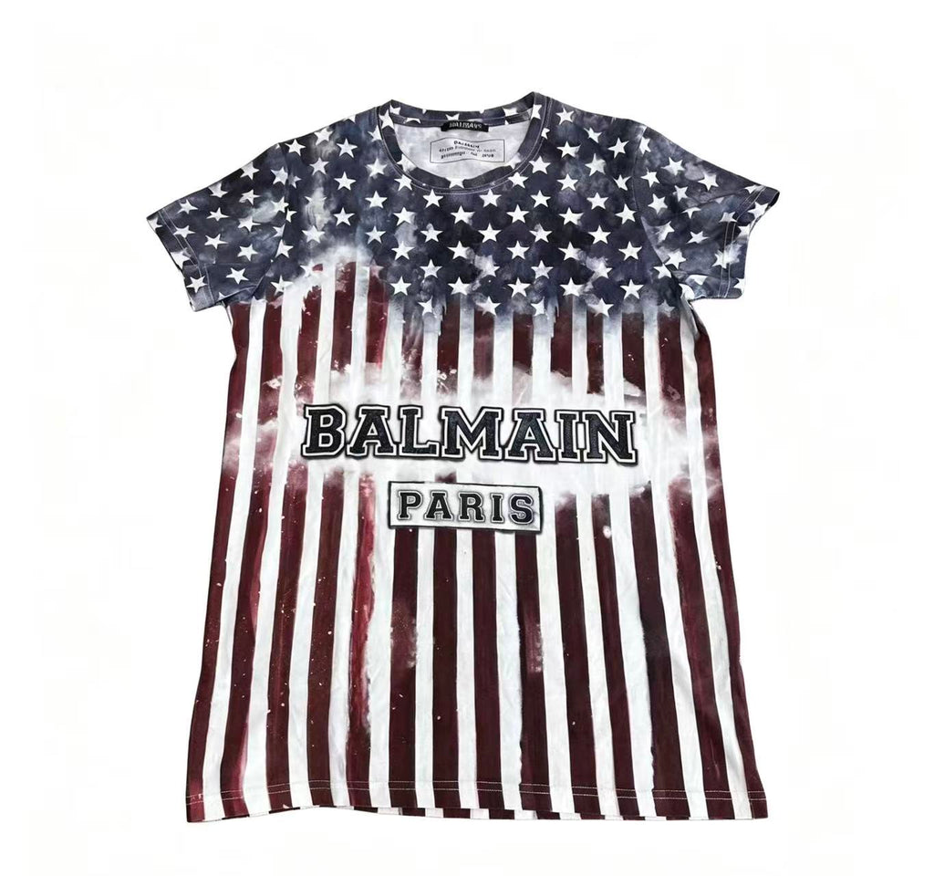 balmain stars and stripes tee