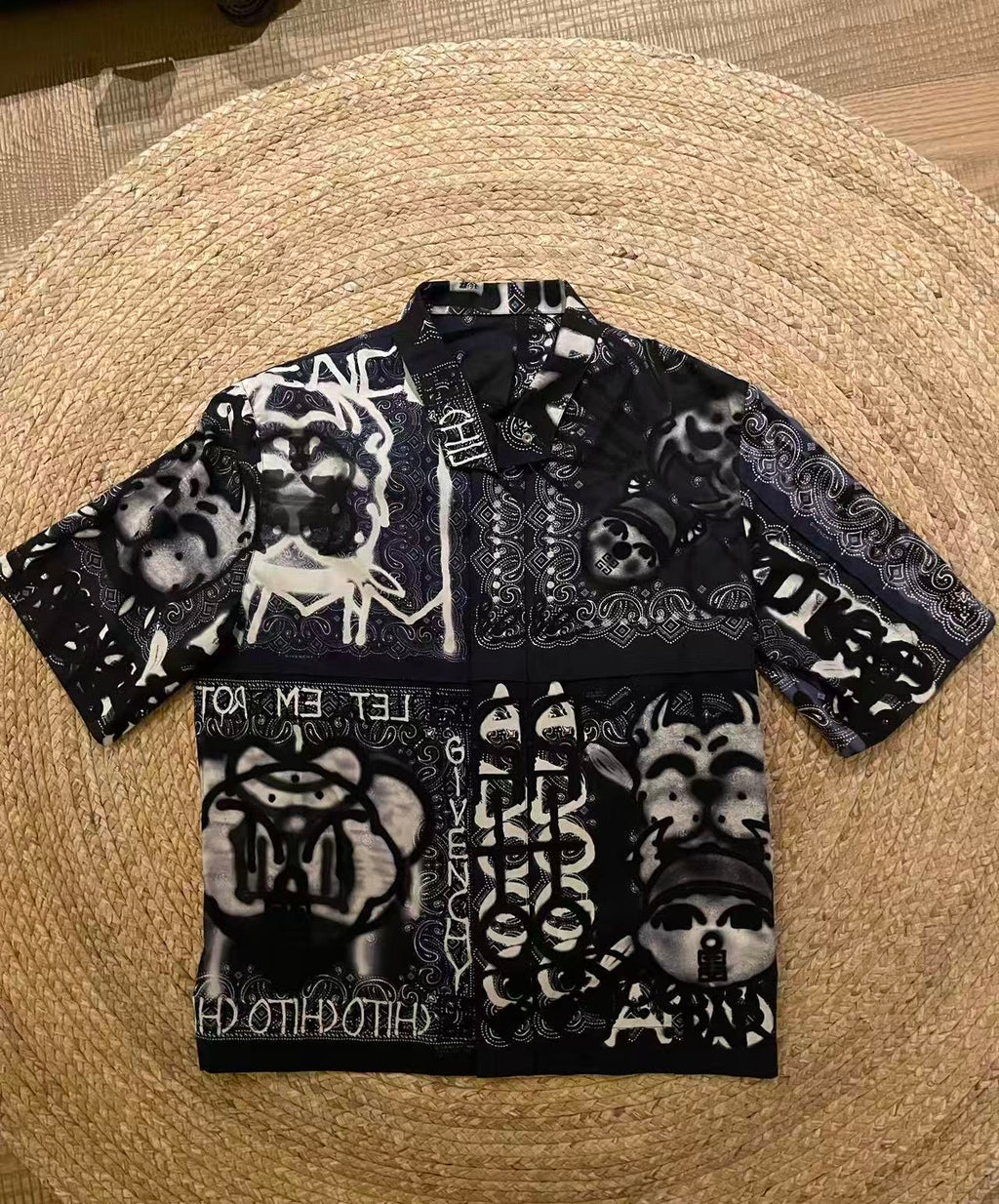 Givenchy Chito Printed Panelled Cotton Shirt