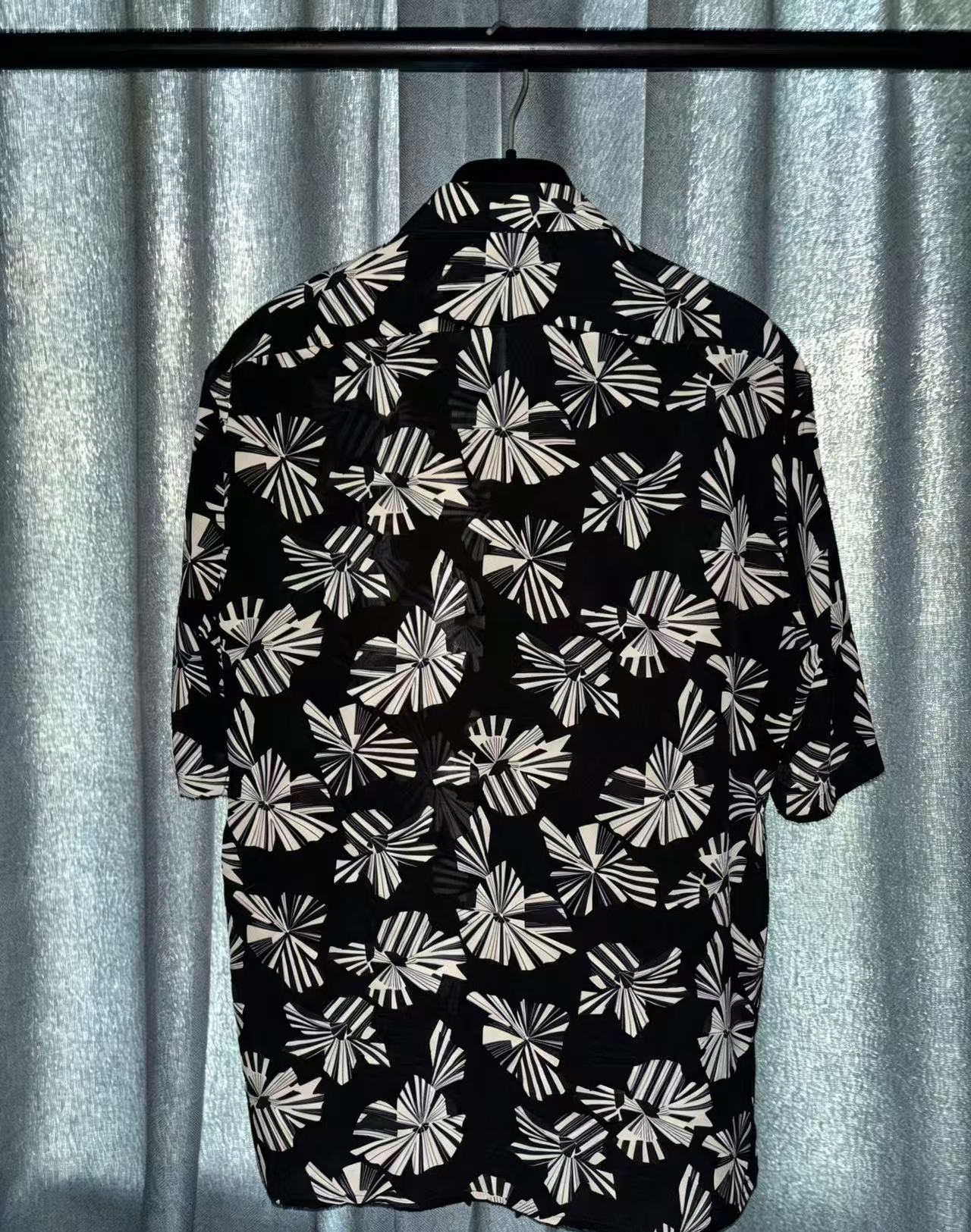 Saint Laurent 22SS Origami Print Silk Shirt