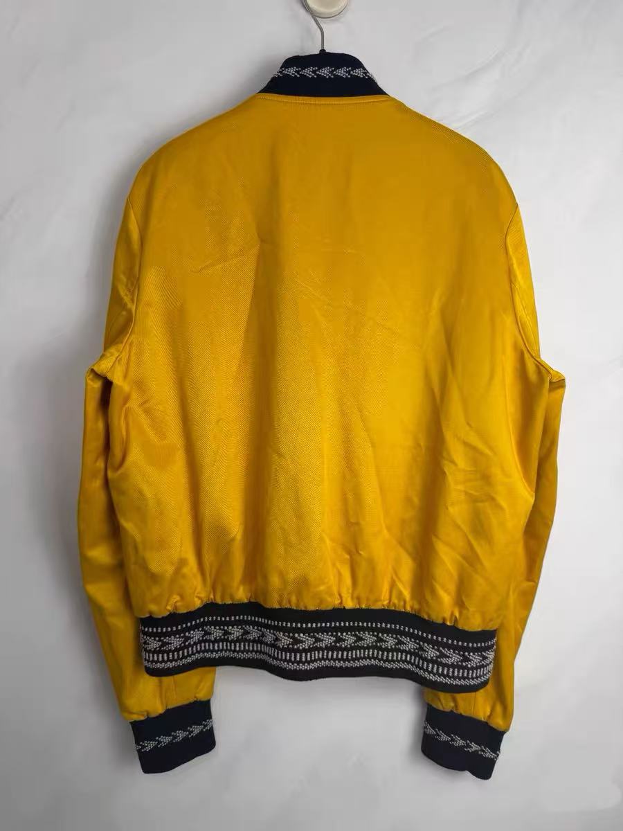 Saint Laurent 18ss Yellow Ikat Teddy Bomber Jacket