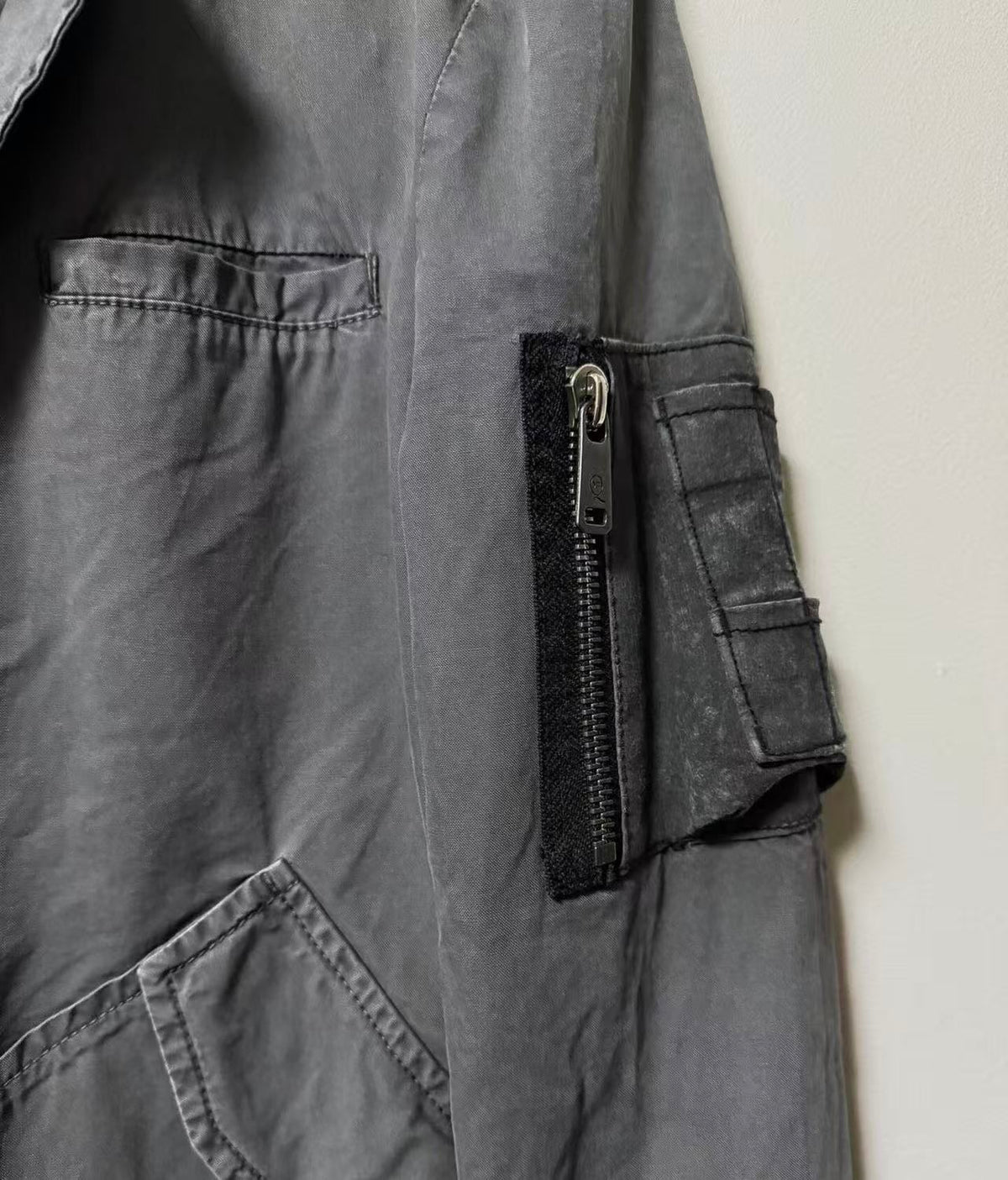 Alexander McQueen Washed Grey Cargo Blazer Jacket