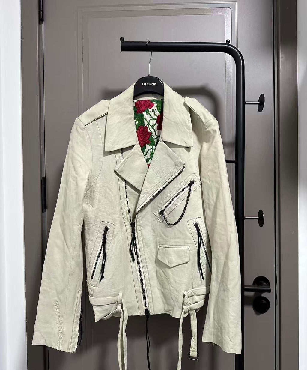 number(n)ine06ss"WELCOME TO THE SHADOW" Leather Jacket