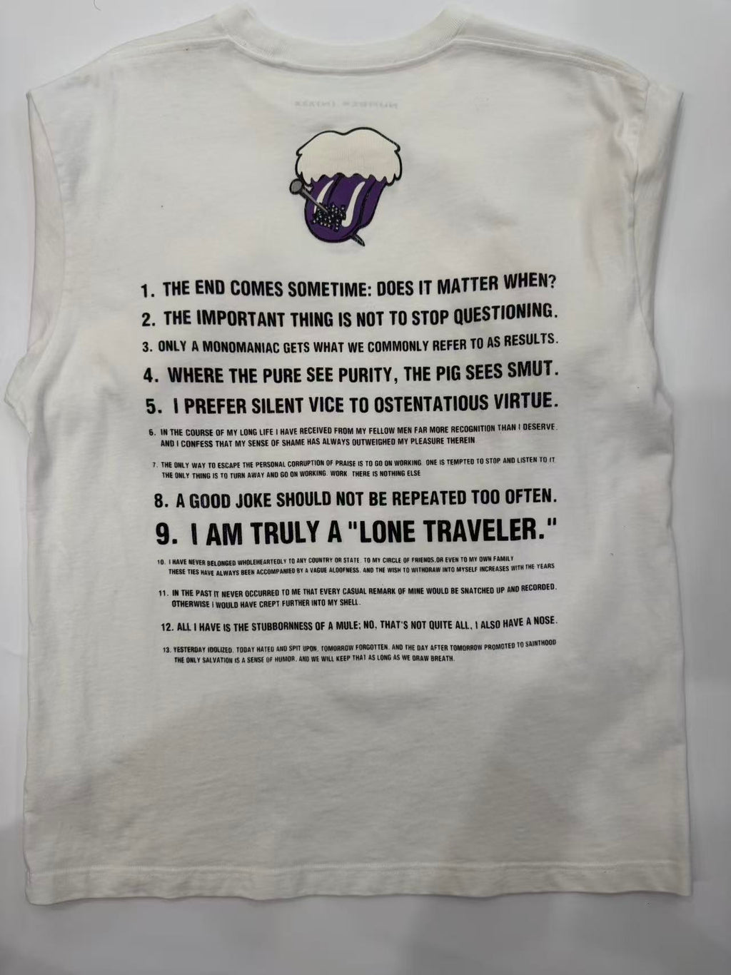 Number Nine X God Selection XXX Rolling Stones Logo tee